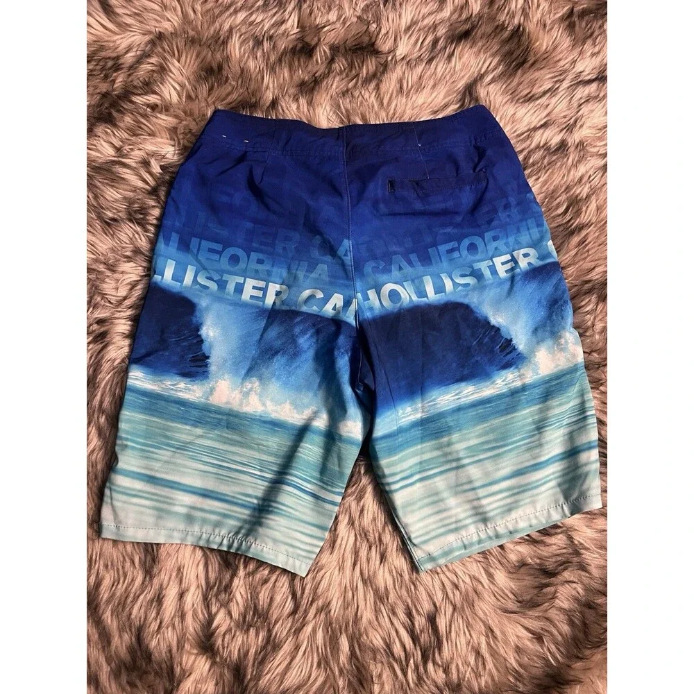 Hollister California Blue Ocean Surf Swim Trunk Shorts Men